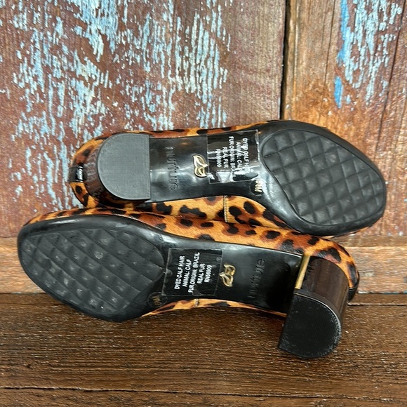 Nurture Brayatwo Calf Hair Leopard Print Block Heels Size 6.5 - Picture 9 of 10